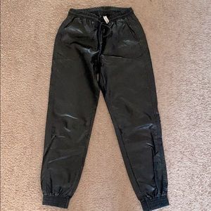 Zara faux leather joggers XS